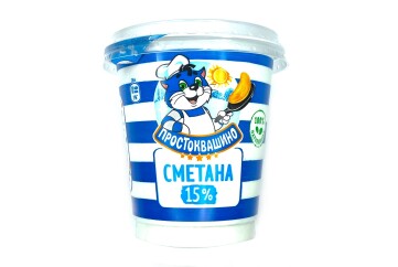 Простоквашино Сметана 300г Россия  (15%)